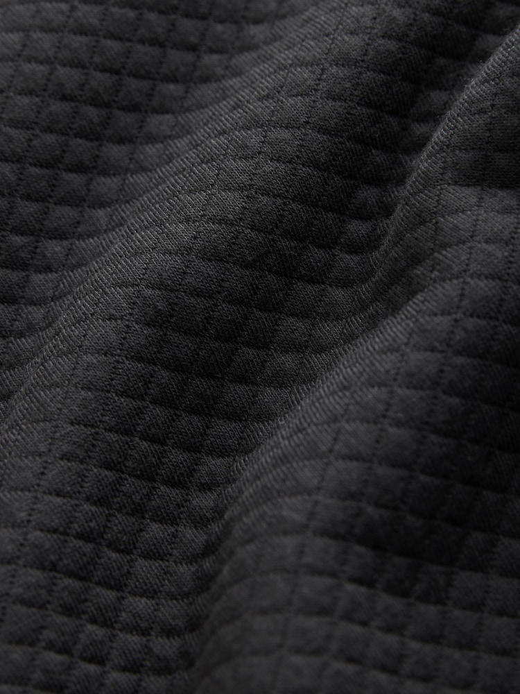 Schwarz - Hochwertiger strukturierter Fleece mit Reißverschluss und Kunstfellfutter - Bild 10 von 10