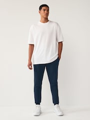 Navy Blue Skinny Fit Cotton Rich Jersey Joggers - Image 2 of 10