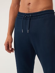 Navy Blue Skinny Fit Cotton Rich Jersey Joggers - Image 4 of 10