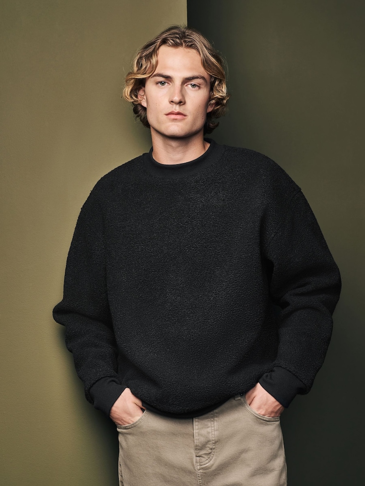 Black Borg Fleece Sweatshirt - Image 2 of 7
