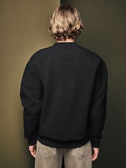 Black Borg Fleece Sweatshirt - Image 4 of 7