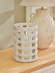 Cream Lattice Hurricane Candle Holder - Image 1 of 5