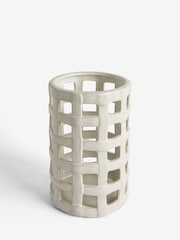 Cream Lattice Hurricane Candle Holder - Image 4 of 5