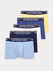 Polo Ralph Lauren Blue Classic Trunks 5 Pack - Image 1 of 9