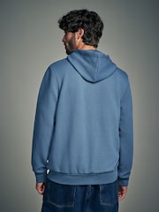 Bright Blue Textured Overhead Hoodie - Image 2 of 9