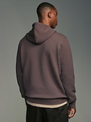 Purple Hooded Textured Overhead Hoodie - Image 3 of 9