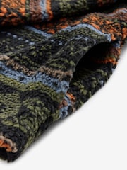 Black/Green Printed Fleece Shacket - Image 12 of 12
