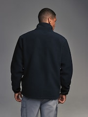 Navy Blue Zip Through Quarter Fleece - Image 2 of 7