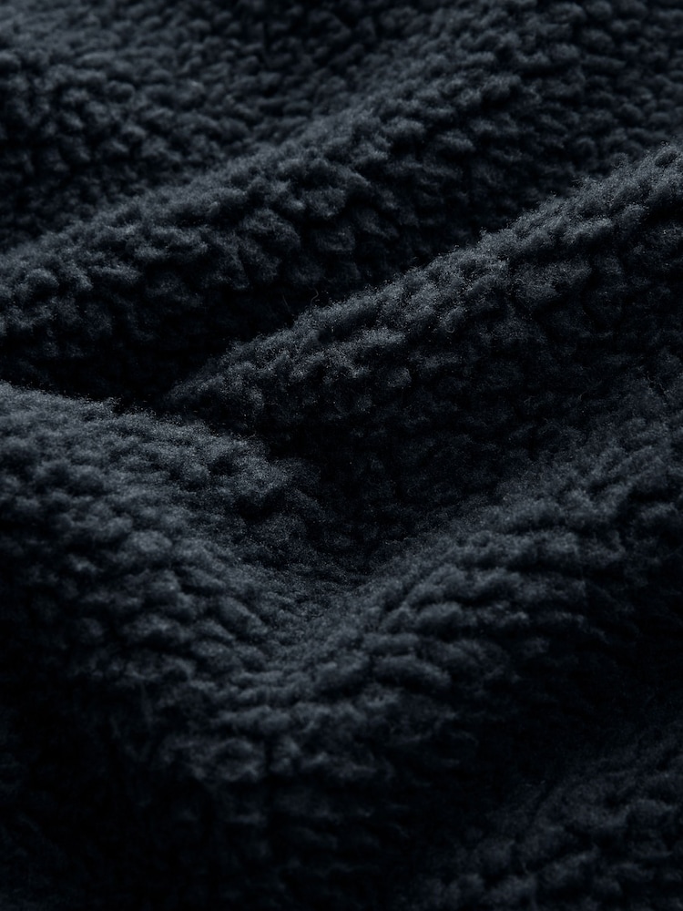 Navy Blue Zip Through Quarter Fleece - Image 7 of 7