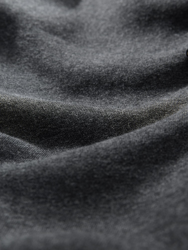 Slate Grey Borg Fleece Lined Zip Up Hoodie - Image 12 of 12