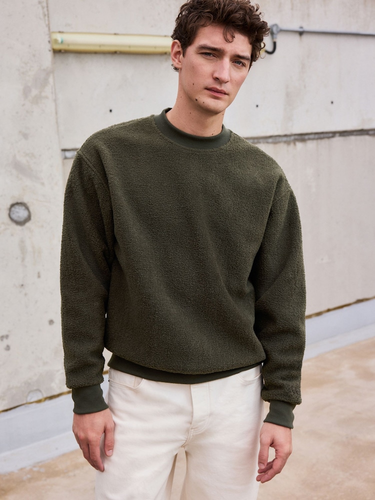 Green Borg Fleece Sweatshirt - Image 2 of 7