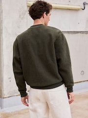 Green Borg Fleece Sweatshirt - Image 4 of 7