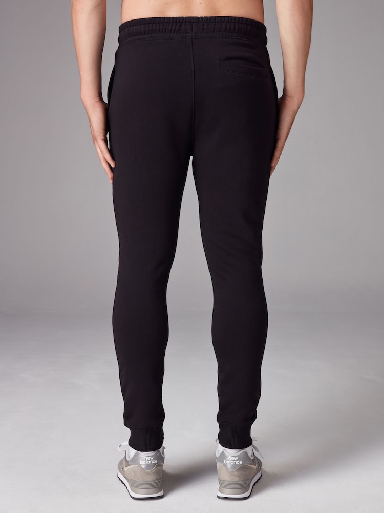 Black Skinny Fit Cotton Rich Jersey Joggers - Image 3 of 9