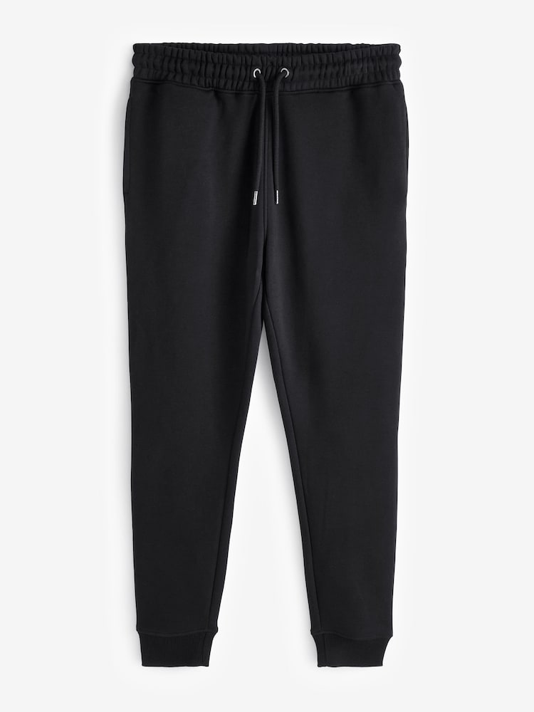 Black Skinny Fit Cotton Rich Jersey Joggers - Image 7 of 9