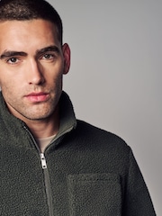 Green Zip Neck Quarter Fleece - Image 4 of 8