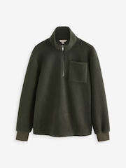 Green Zip Neck Quarter Fleece - Image 5 of 8
