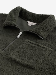 Green Zip Neck Quarter Fleece - Image 6 of 8