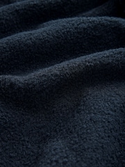 Navy Blue Regular Fit Regular Fit Borg Fleece Shacket - Image 7 of 7