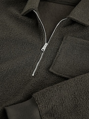 Grün - Sweatshirt mit Reißverschluss aus Wollmischung - Bild 7 von 7