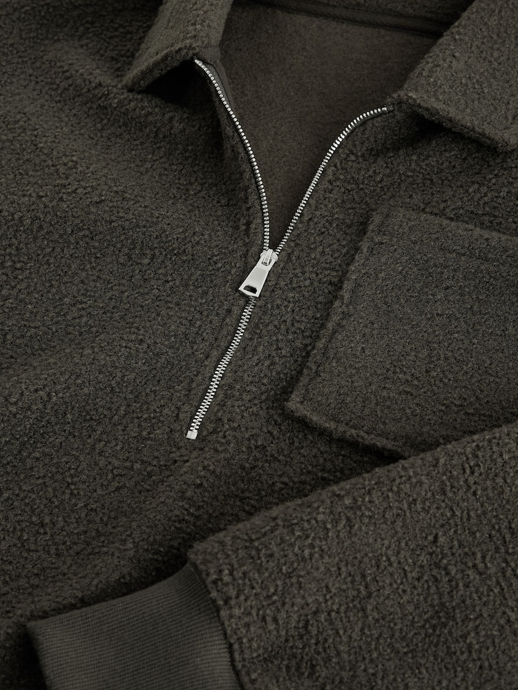 Grün - Sweatshirt mit Reißverschluss aus Wollmischung - Bild 7 von 7