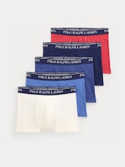 Polo Ralph Lauren White Classic Trunks 5 Pack - Image 1 of 9