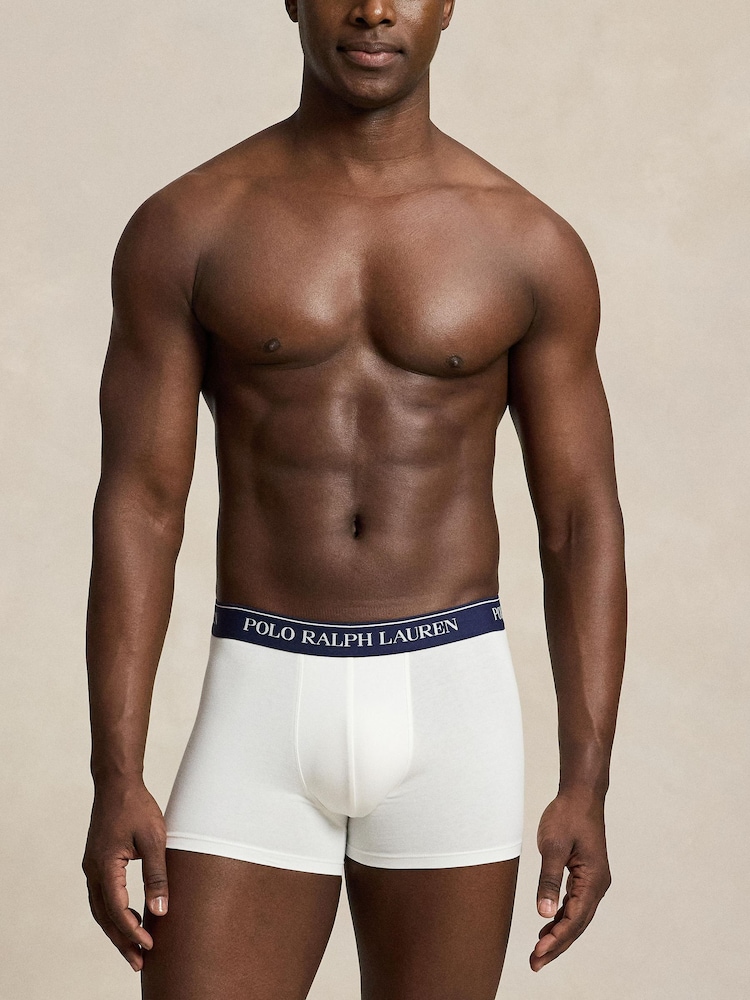 Polo Ralph Lauren White Classic Trunks 5 Pack - Image 2 of 9 Polo Ralph Lauren White Classic Trunks 5 Pack - Image 2 of 9