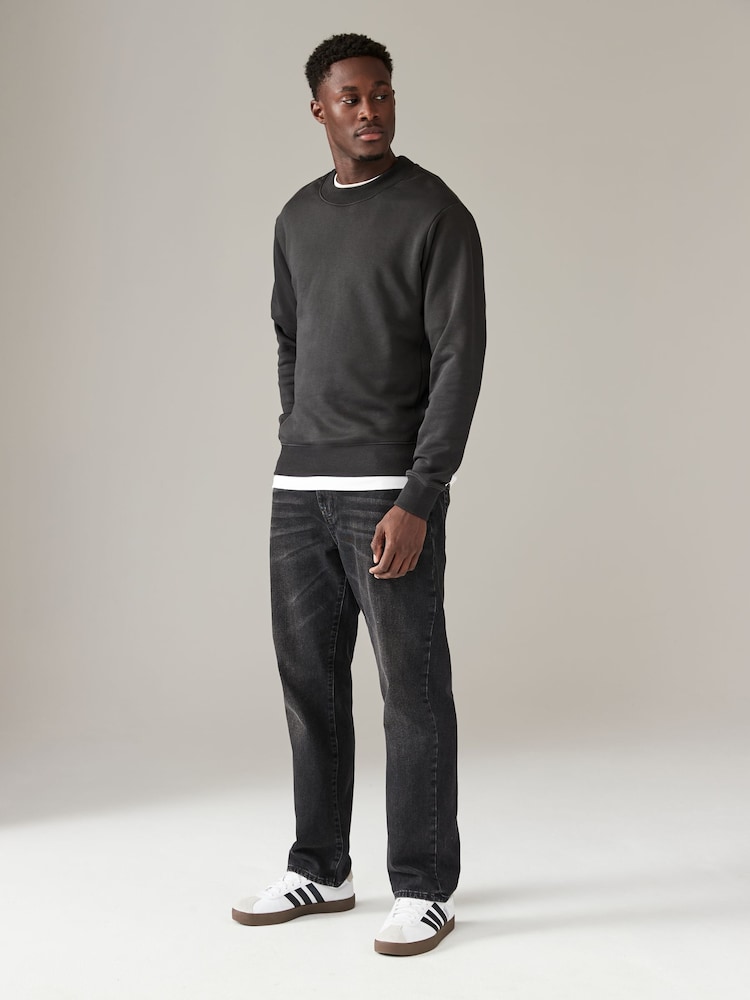 Gris d'ardoise - Sweat-shirt Rich Jersey Col rond - Image 2 of 7