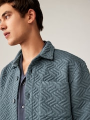 Slate Grey Premium Textured Shacket - Image 1 of 10