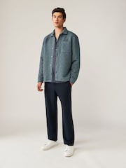 Slate Grey Premium Textured Shacket - Image 3 of 10