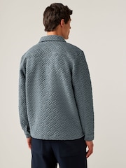 Slate Grey Premium Textured Shacket - Image 4 of 10
