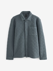 Slate Grey Premium Textured Shacket - Image 6 of 10