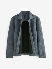 Slate Grey Premium Textured Shacket - Image 7 of 10