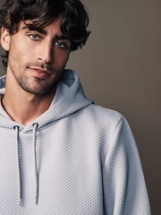 Grey Textured Overhead Hoodie - Image 1 of 8