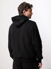 Svart - Vanlig passform Rich Jersey Fabric Huvtröja - Bild 7 av 10