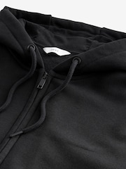 Black Cotton-Rich Jersey Zip Up Hoodie - Image 9 of 9