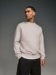 Ecru Rich Jersey Crew Sweatshirt - Image 1 of 7