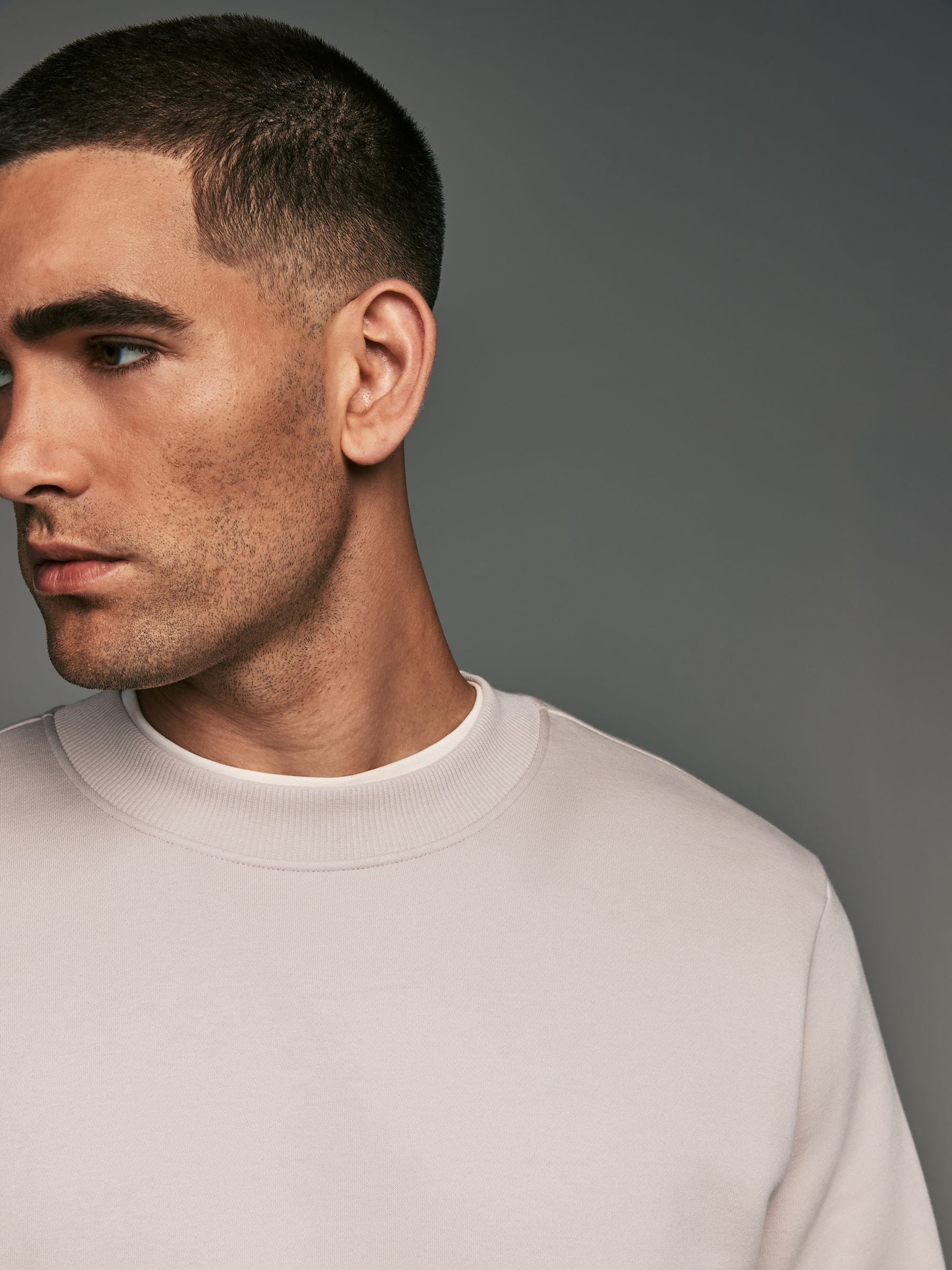 Buy Ecru Rich Jersey Crew Sweatshirt from the Next UK online