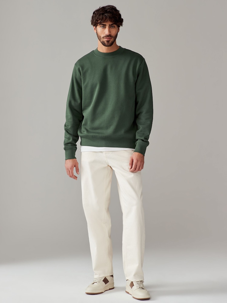 Vert kaki - Sweat-shirt Rich Jersey Col rond - Image 3 of 7