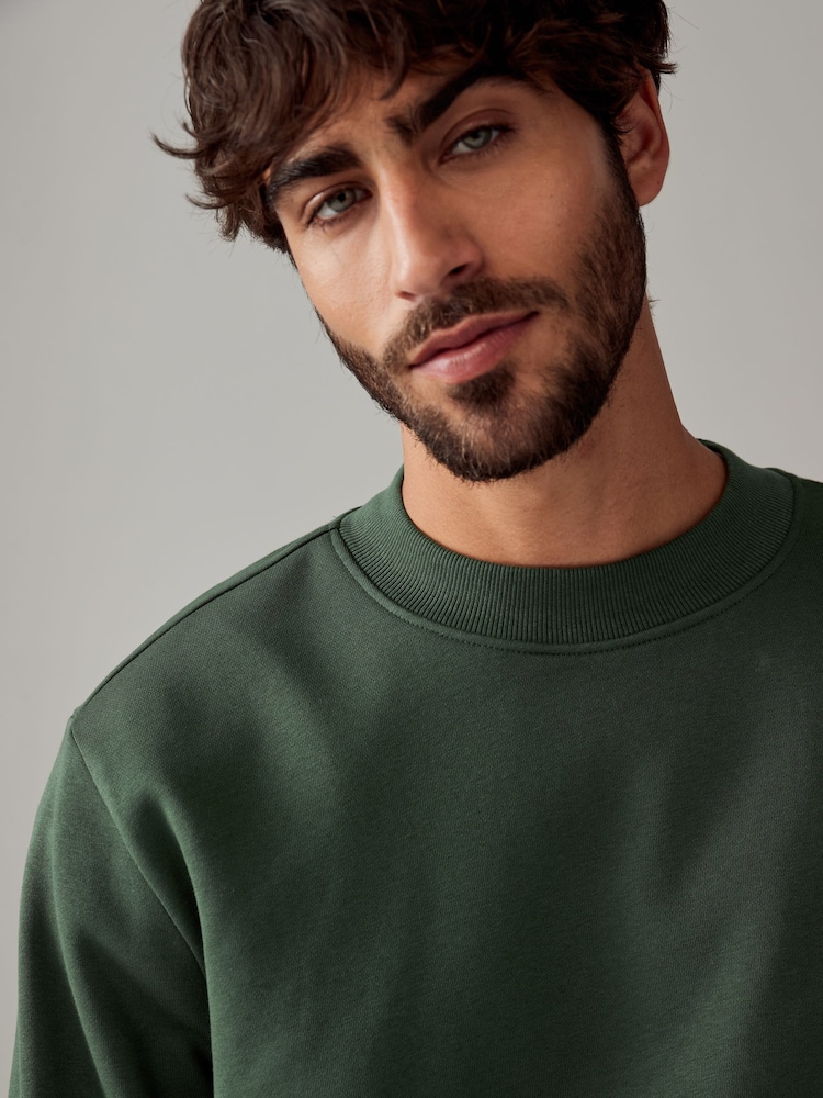 Vert kaki - Sweat-shirt Rich Jersey Col rond - Image 4 of 7