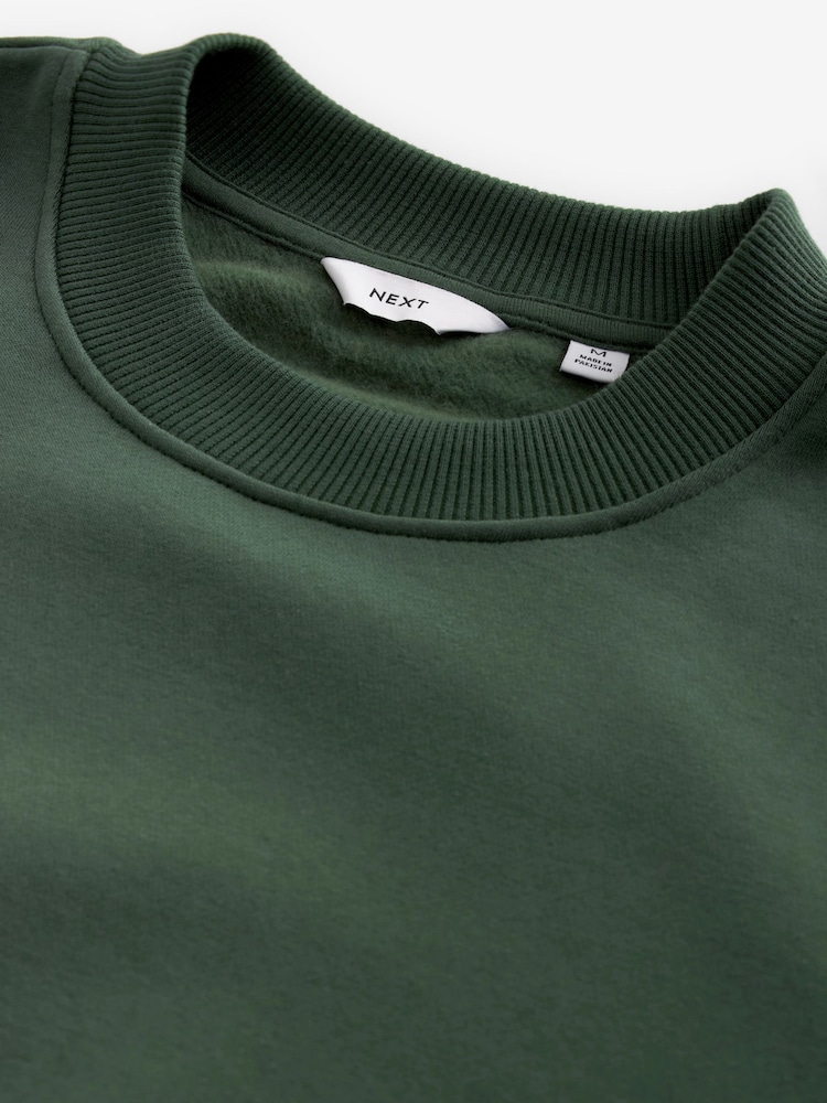 Vert kaki - Sweat-shirt Rich Jersey Col rond - Image 6 of 7