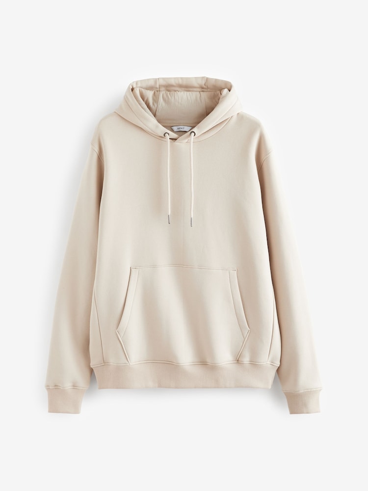 Ecru Regular Fit Rich Jersey Fabric Hoodie - Image 6 of 8