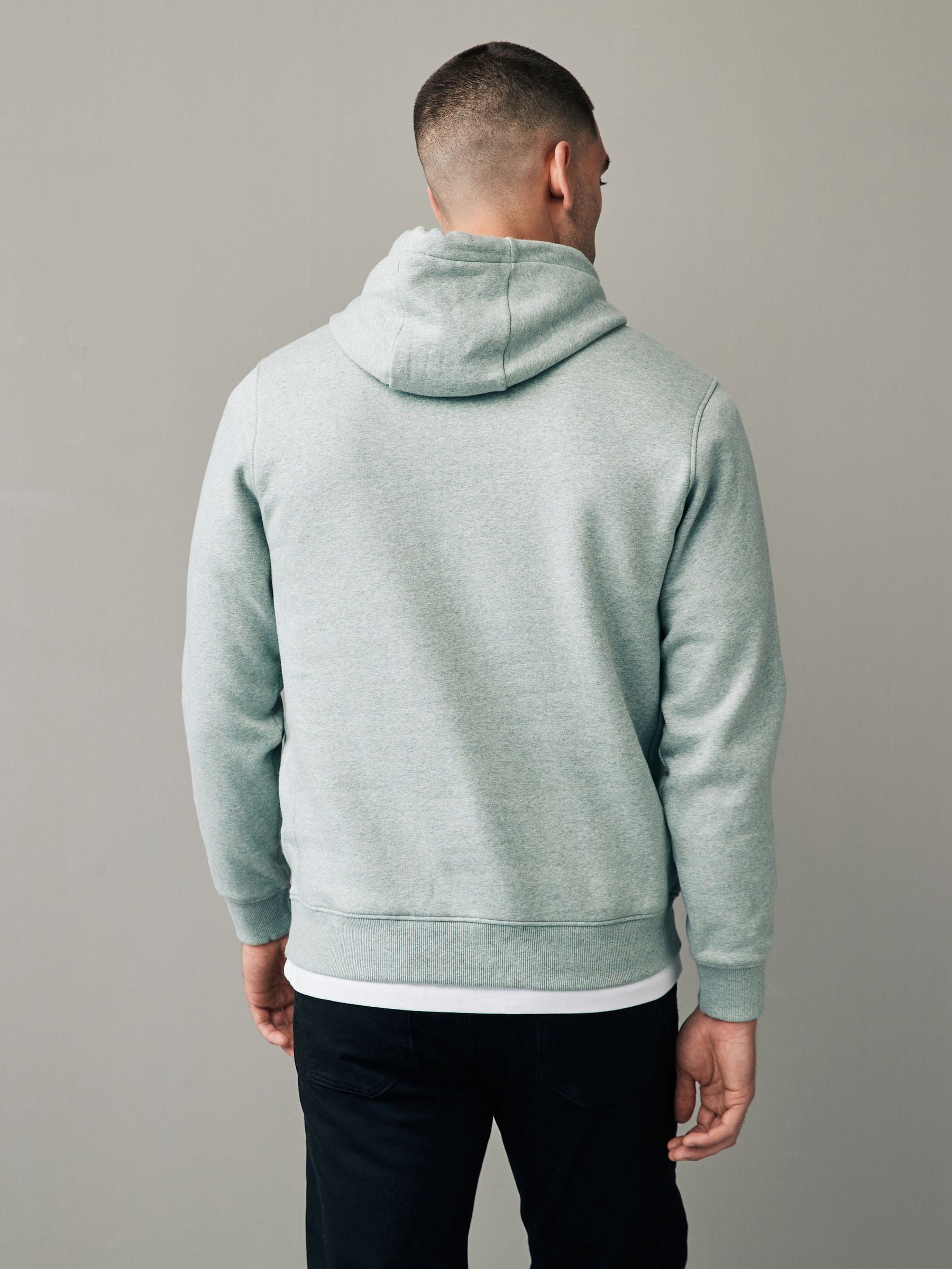 Buy Light Green Regular Fit Cotton Rich Jersey Fabric Hoodie from Next  Luxembourg