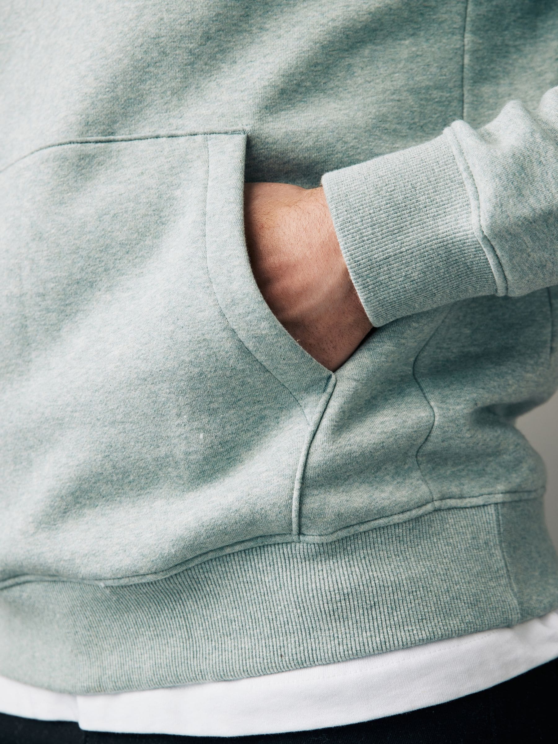 Buy Light Green Regular Fit Cotton Rich Jersey Fabric Hoodie from Next  Luxembourg