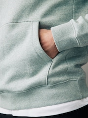 Light Green Regular Fit Cotton Rich Jersey Fabric Hoodie - Image 4 of 7