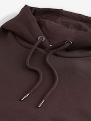 Bourgogne Röd - Vanlig passform Rich Jersey Fabric Huvtröja - Bild 7 av 8