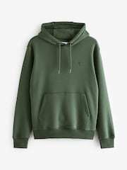 Khaki Grön - Vanlig passform Rich Jersey Fabric Huvtröja - Bild 5 av 7