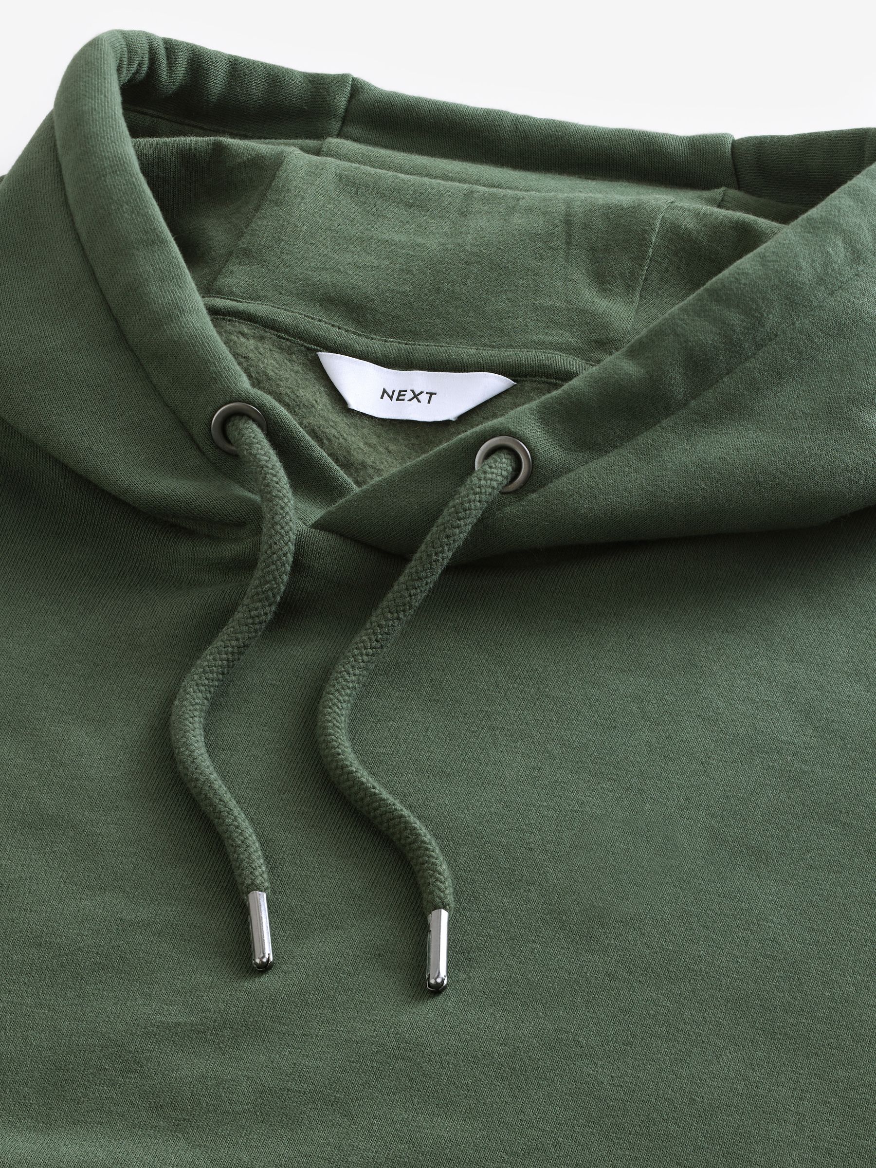 Przeglądaj Khaki - Regular Fit Rich Jersey Fabric Hoodie