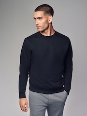 Black Rich Jersey Crew Sweatshirt - Image 1 of 7