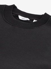 Black Rich Jersey Crew Sweatshirt - Image 6 of 7