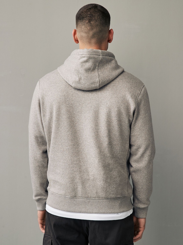 Neutral Regular Fit Rich Jersey Fabric Hoodie - Image 3 of 8